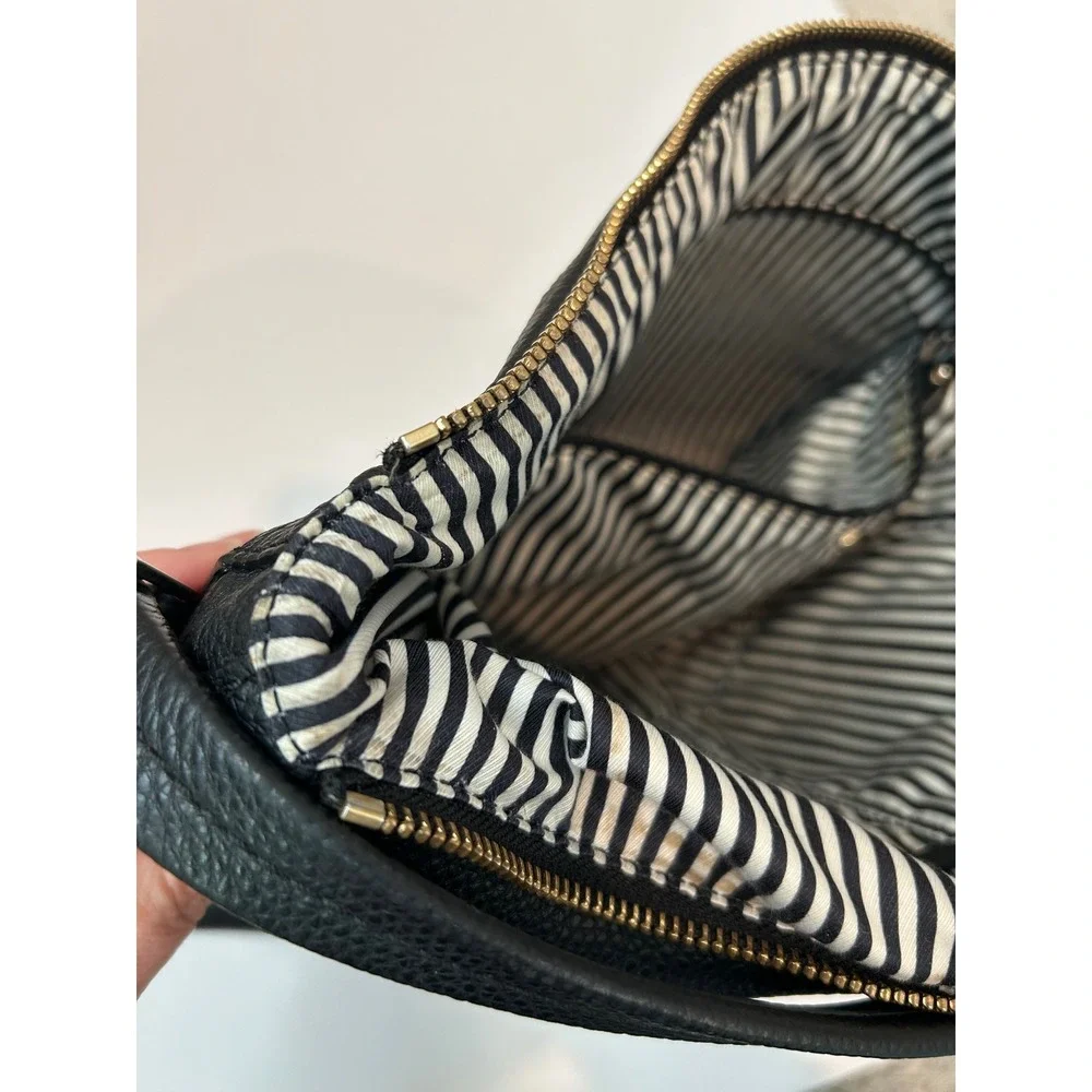 Kate Spade Orchard Street Natalya Black Pebbled Leather Hobo Shoulder Bag Purse